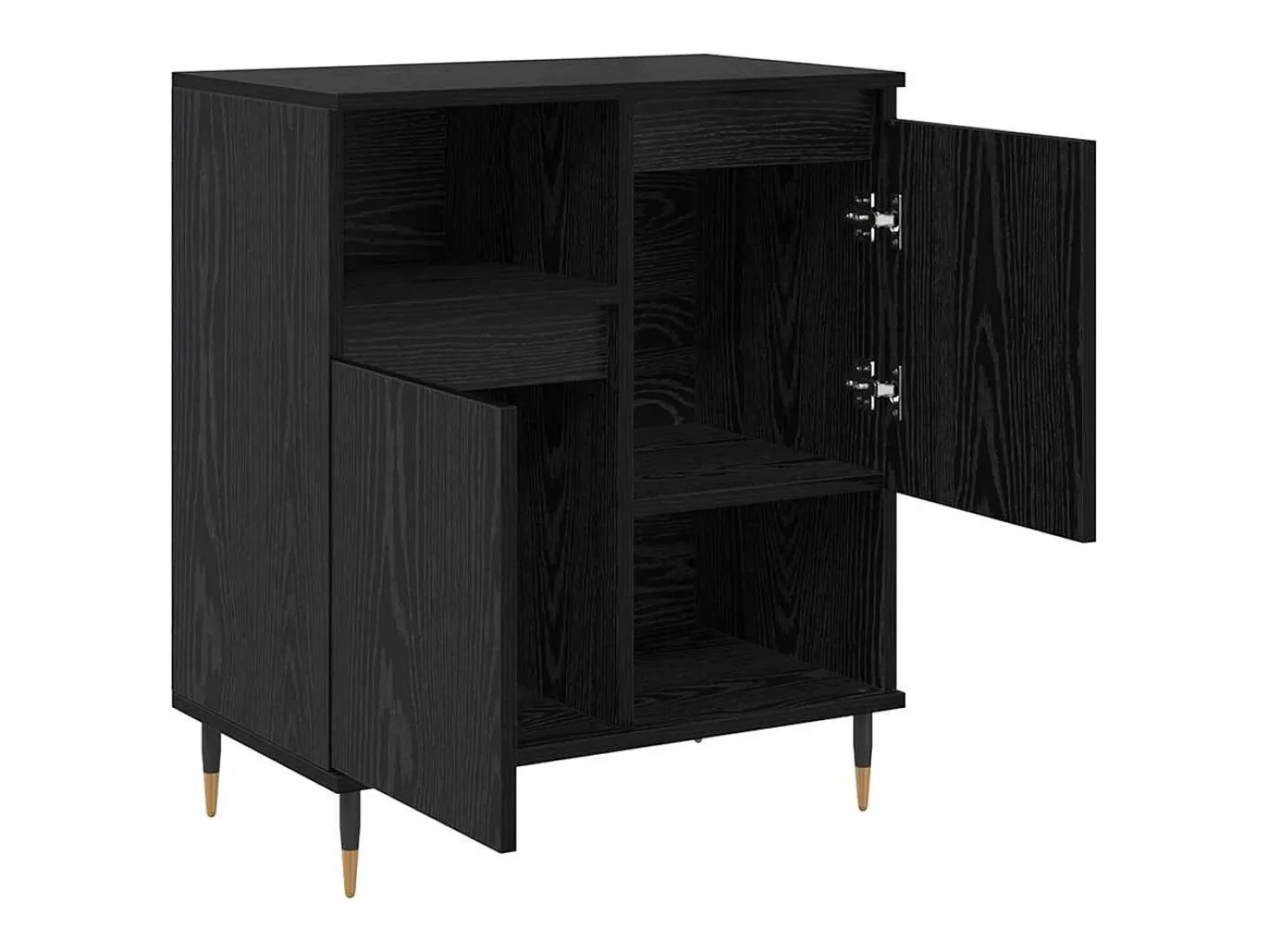 Aparadores 2 piezas Roble negro 120 x 35 x 70 cm Madera de ingeniería