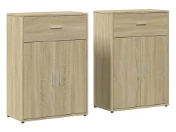 Aparadores 2 piezas roble sonoma 60x30x84 cm madera de ingeniería