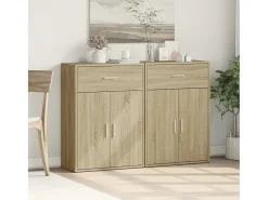 Aparadores 2 piezas roble sonoma 60x30x84 cm madera de ingeniería