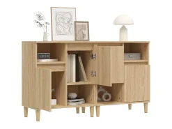 Aparadores 2 piezas roble sonoma 60x35x70 cm madera de ingeniería