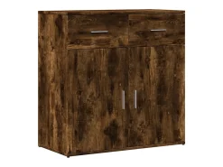 Aparadores 2 piezas roble ahumado 79x38x80 cm madera de ingeniería