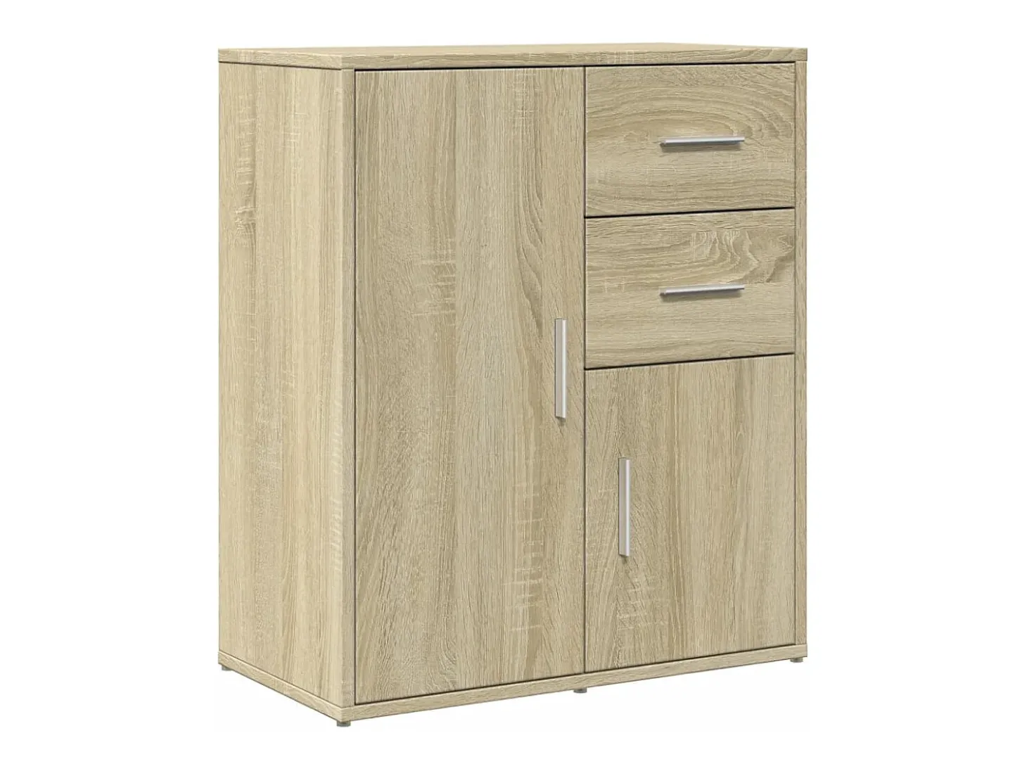 Aparadores 2 piezas roble sonoma 60x31x70 cm madera de ingeniería