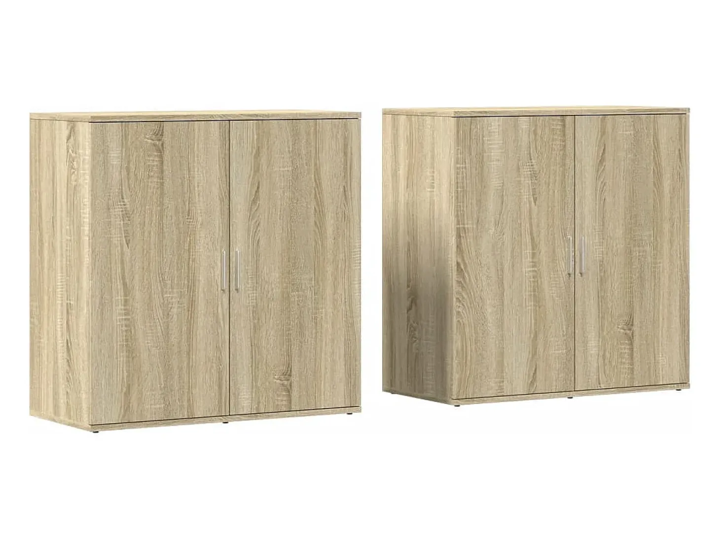 Aparadores 2 piezas roble sonoma 79x38x80 cm madera de ingeniería