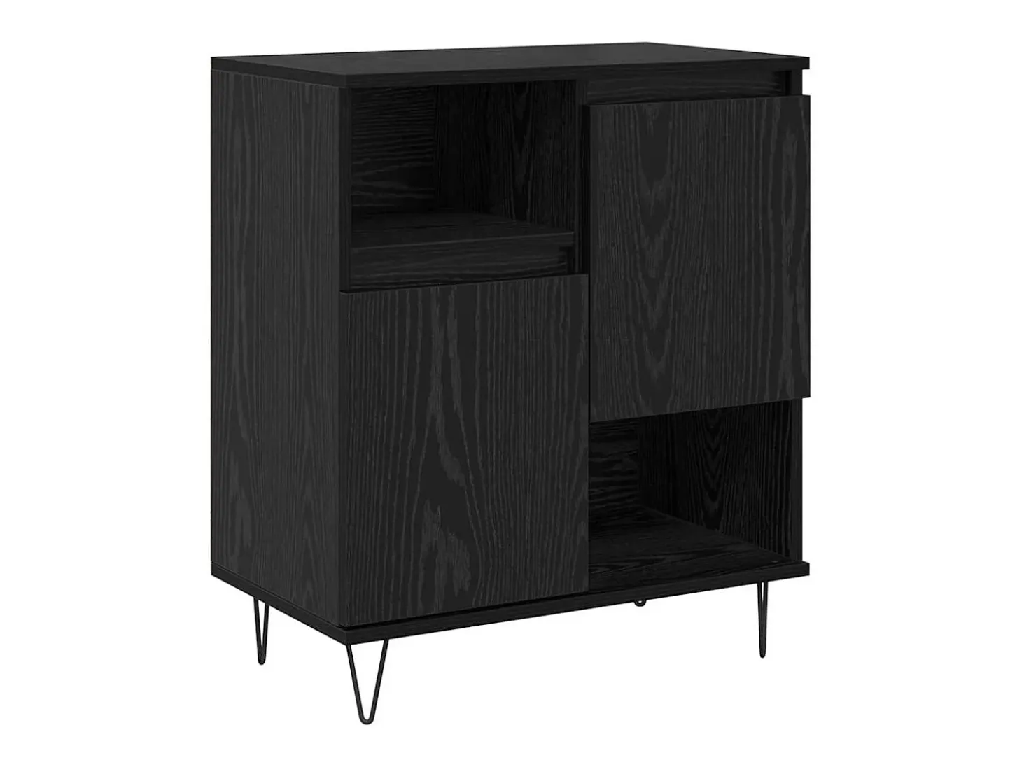 Aparadores 2 piezas Roble negro 120 x 35 x 70 cm Madera de ingeniería