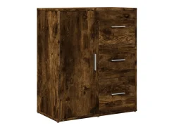 Aparadores 2 piezas roble ahumado 60x31x70 cm madera de ingeniería