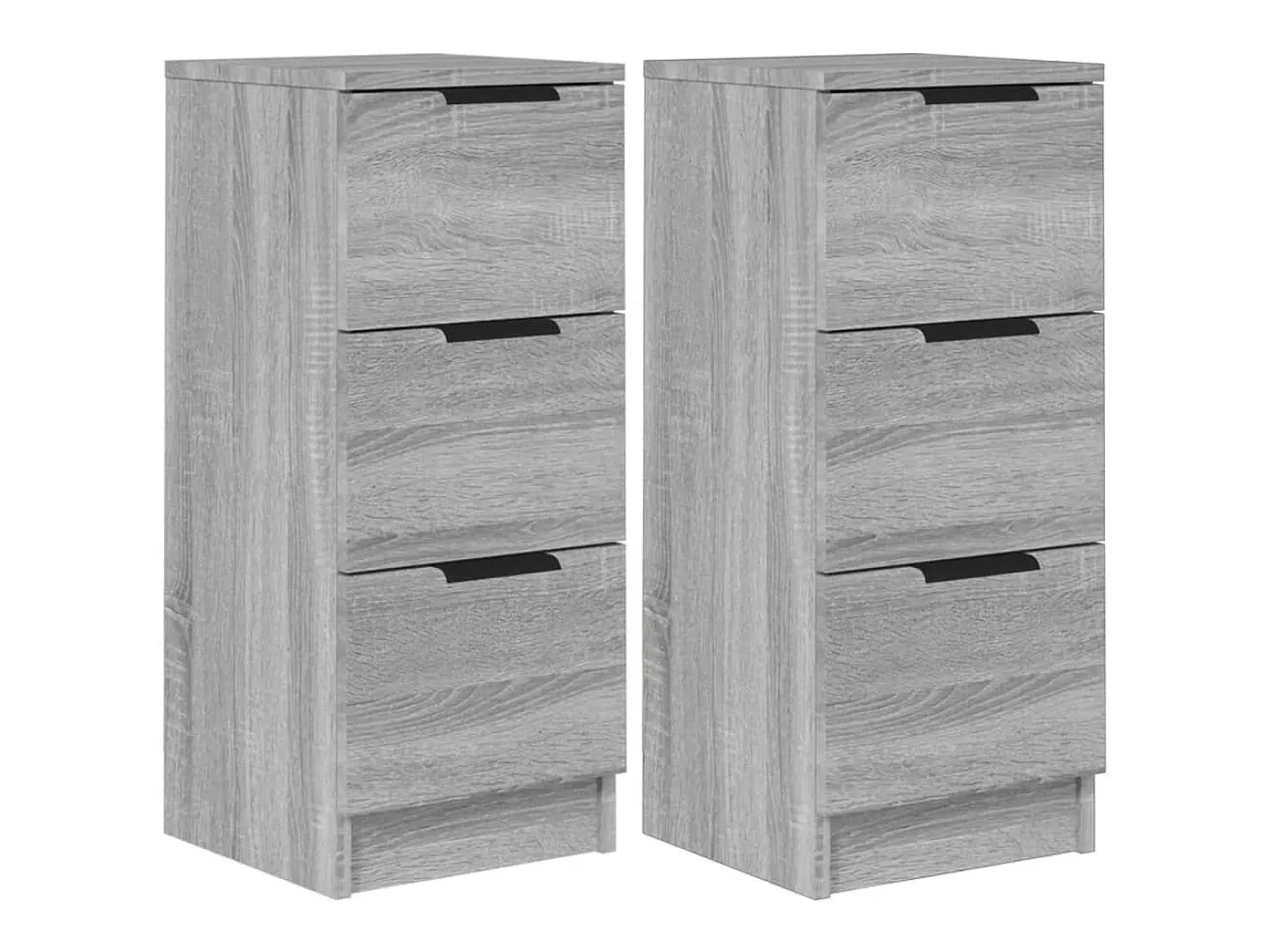 Aparadores 2 piezas Sonoma gris 30x30x70 cm Madera de ingeniería