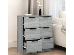 Aparadores 2 piezas Sonoma gris 30x30x70 cm Madera de ingeniería