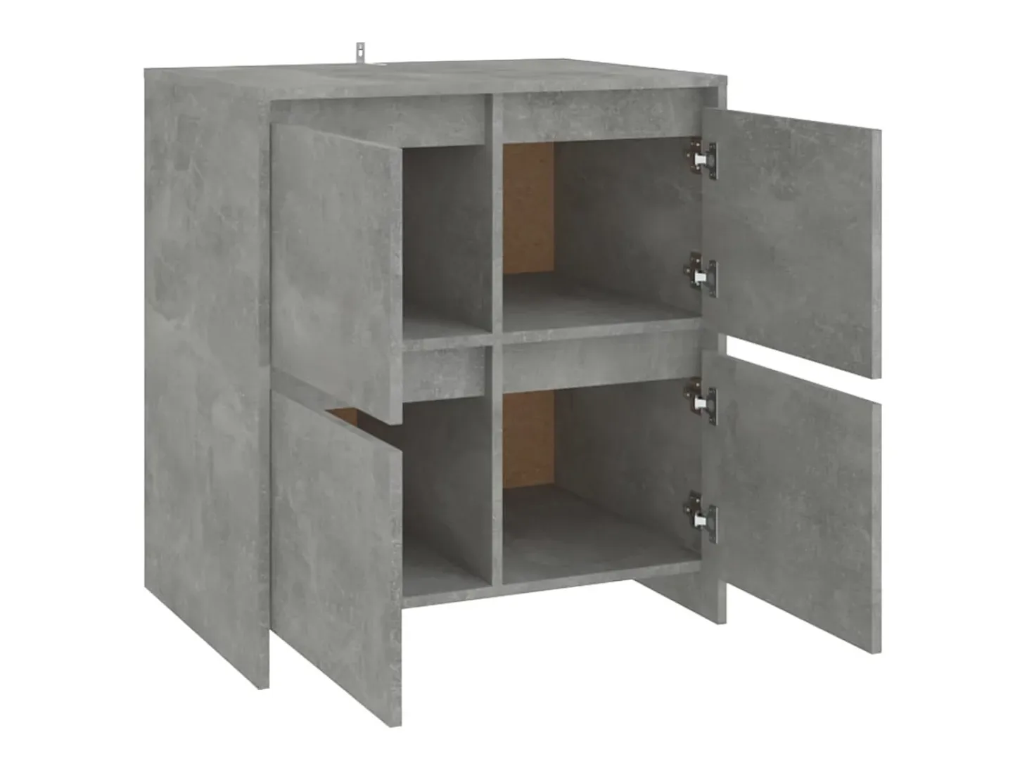 Aparadores 2 uds Gris Hormigón 70x41x75 cm Madera de ingeniería