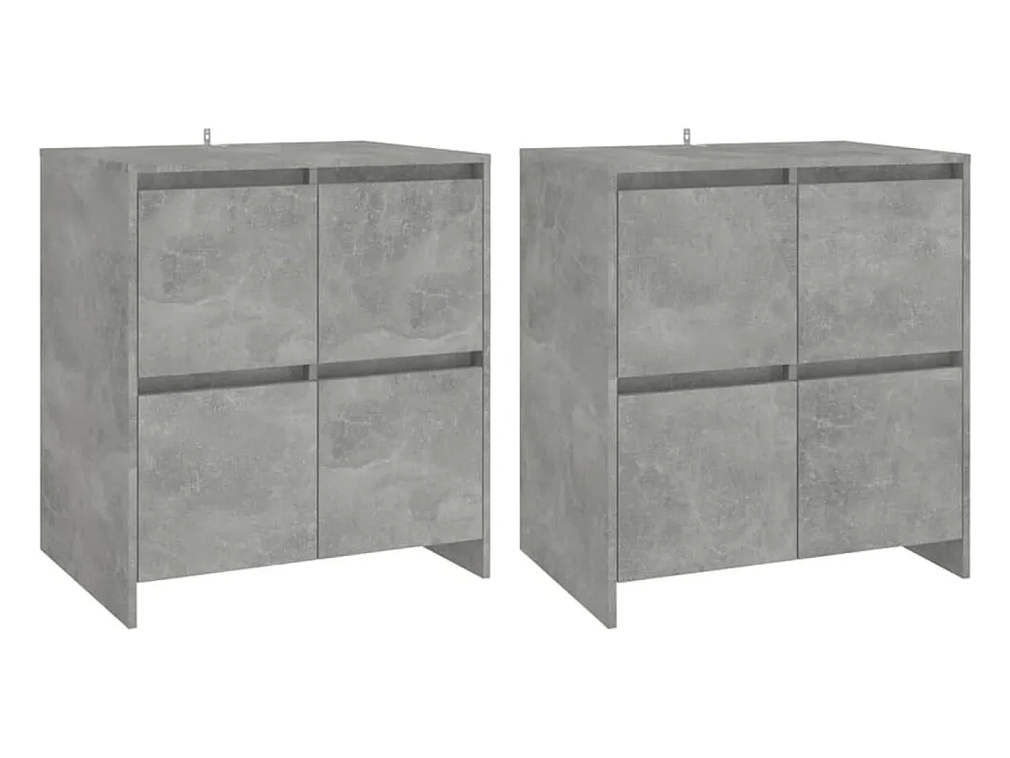 Aparadores 2 uds Gris Hormigón 70x41x75 cm Madera de ingeniería