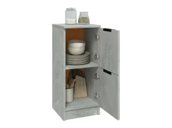 Aparadores 2 uds Gris hormigón 30x30x70 cm Madera de ingeniería