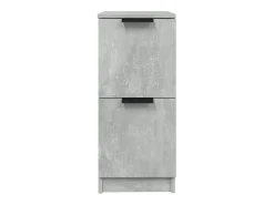 Aparadores 2 uds Gris hormigón 30x30x70 cm Madera de ingeniería