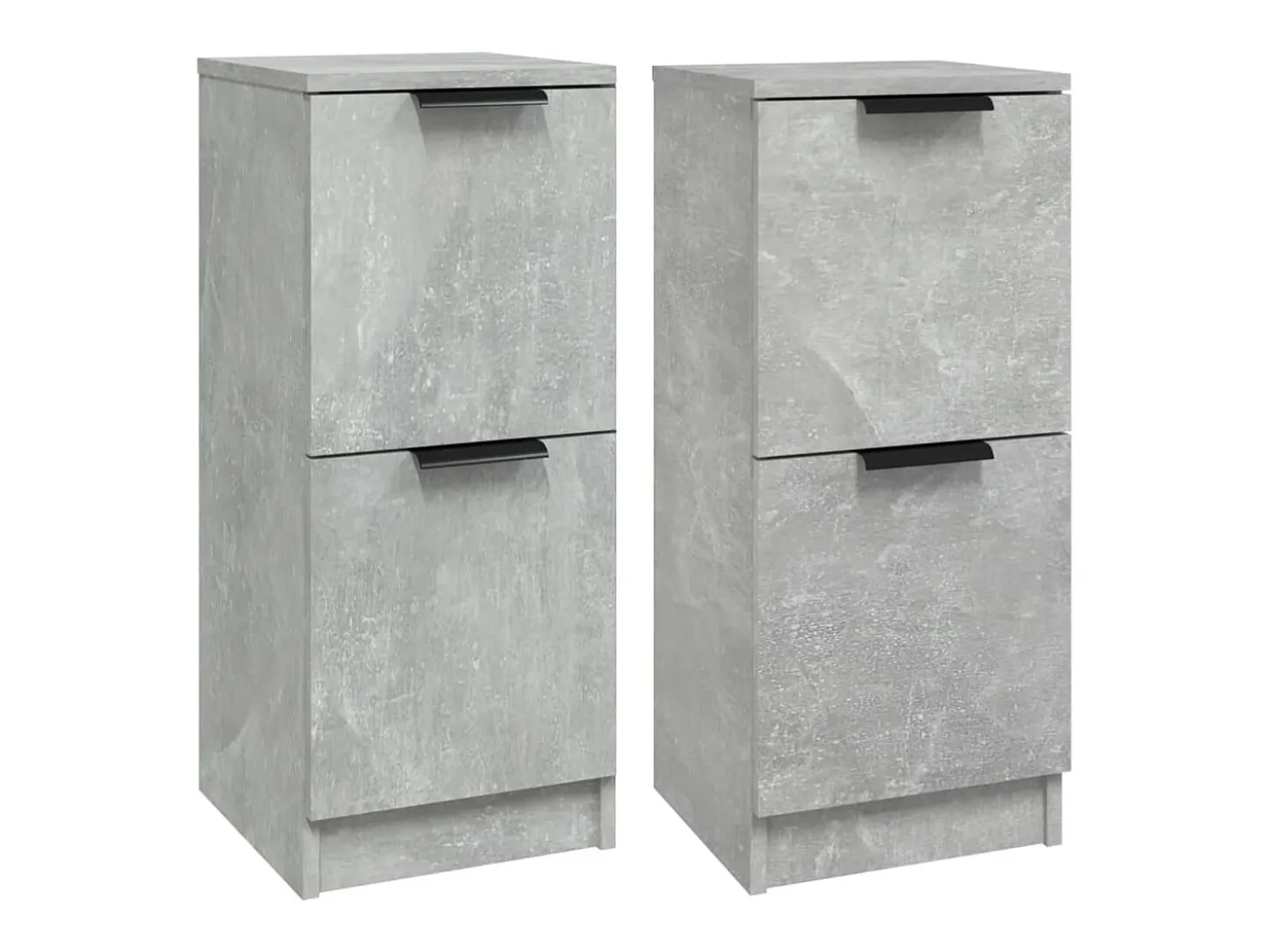 Aparadores 2 uds Gris hormigón 30x30x70 cm Madera de ingeniería