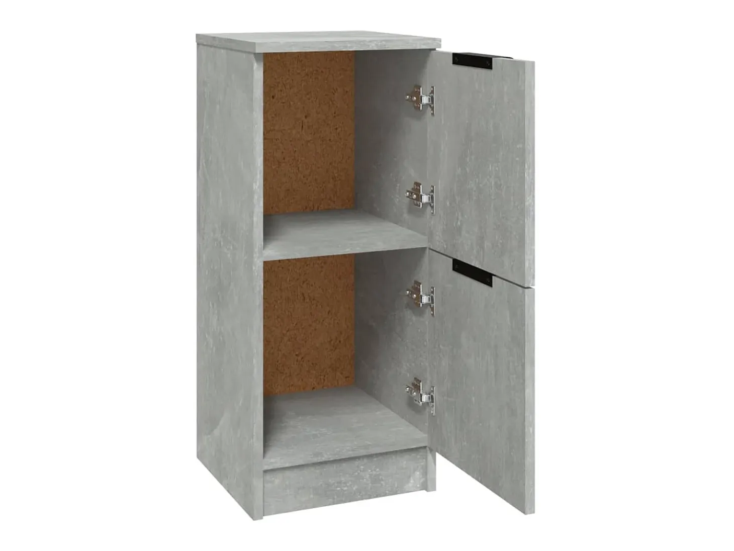 Aparadores 2 uds Gris hormigón 30x30x70 cm Madera de ingeniería