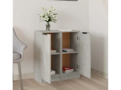 Aparadores 2 uds Gris Hormigón 30x30x70 cm Madera de ingeniería