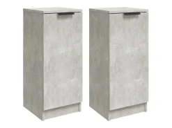 Aparadores 2 uds Gris Hormigón 30x30x70 cm Madera de ingeniería