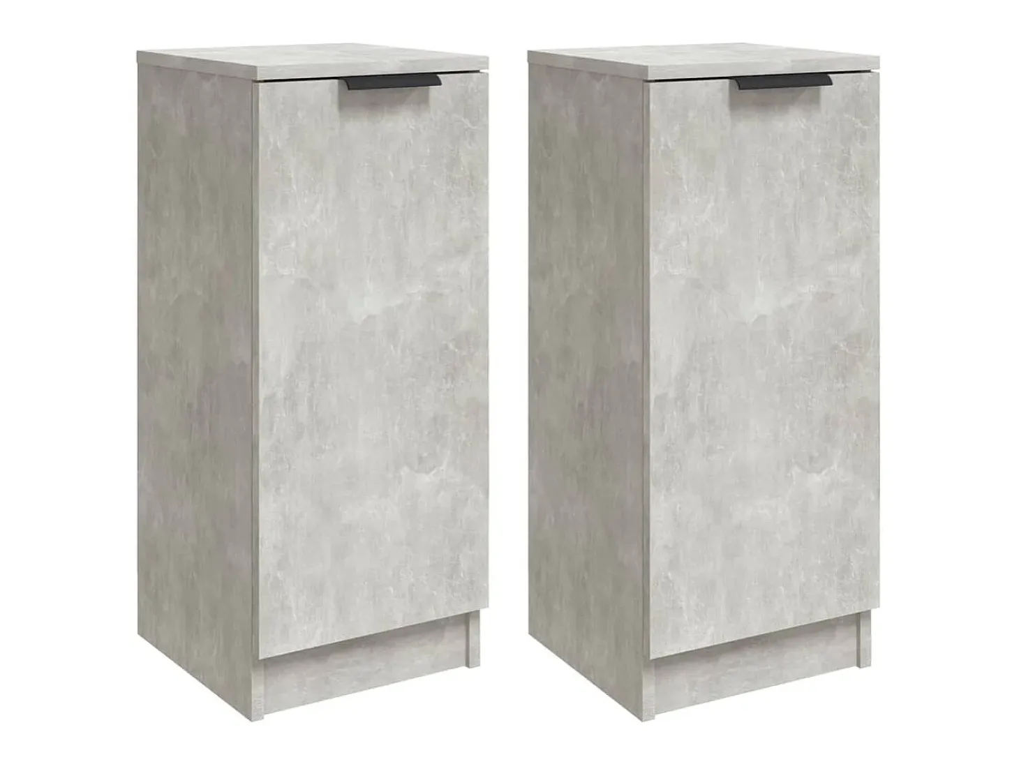 Aparadores 2 uds Gris Hormigón 30x30x70 cm Madera de ingeniería