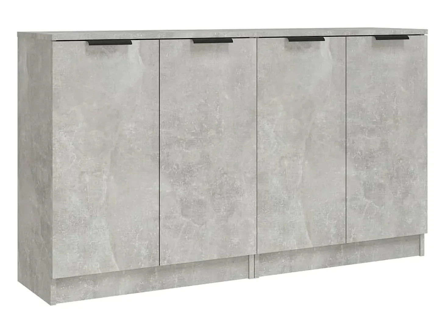 Aparadores 2 uds Gris hormigón 60x30x70 cm Madera de ingeniería