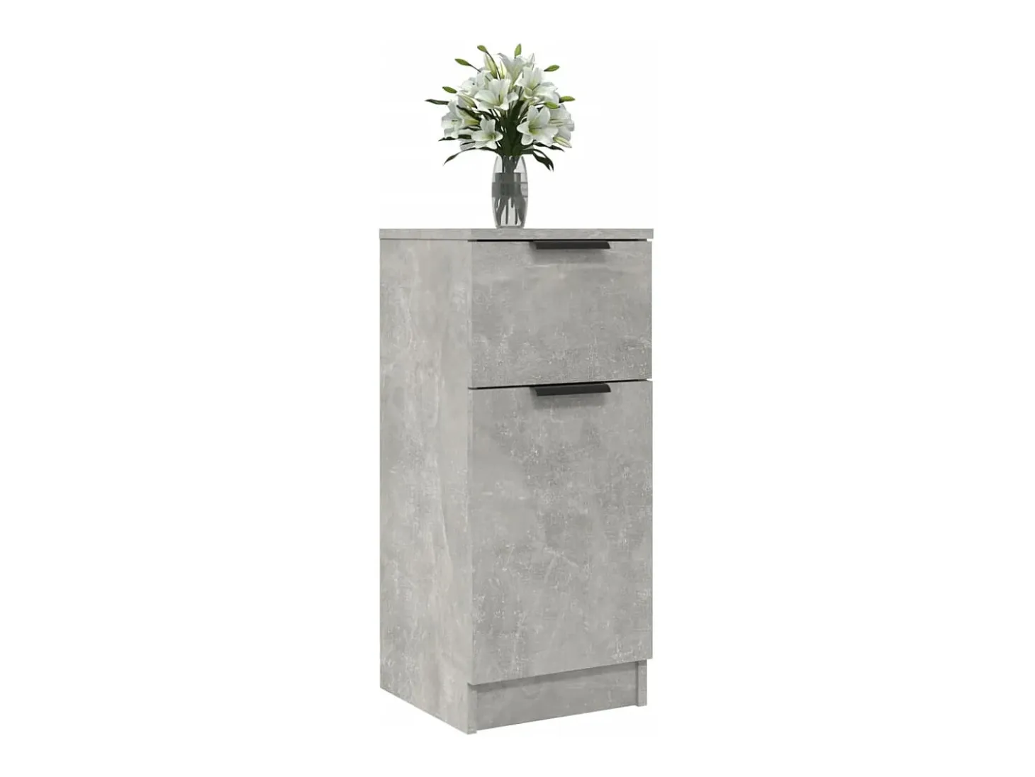 Aparadores 2 uds Gris hormigón 30x30x70 cm Madera de ingeniería