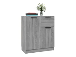 Aparadores 2 uds madera contrachapada gris Sonoma 60x30x70 cm