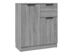 Aparadores 2 uds madera contrachapada gris Sonoma 60x30x70 cm