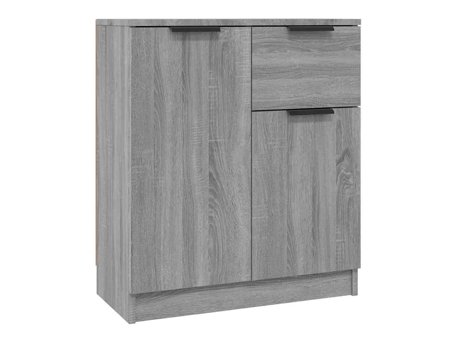 Aparadores 2 uds madera contrachapada gris Sonoma 60x30x70 cm