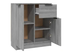 Aparadores 2 uds madera contrachapada gris Sonoma 60x30x70 cm