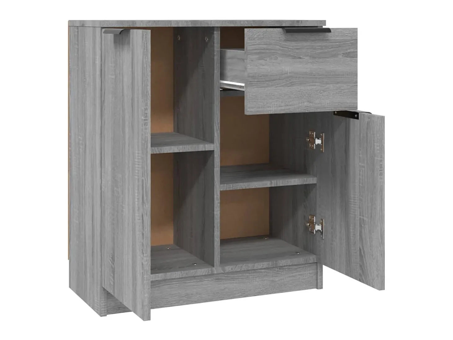 Aparadores 2 uds madera contrachapada gris Sonoma 60x30x70 cm