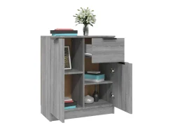 Aparadores 2 uds madera contrachapada gris Sonoma 60x30x70 cm
