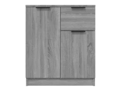 Aparadores 2 uds madera contrachapada gris Sonoma 60x30x70 cm