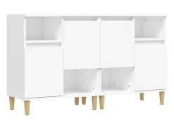 Aparadores 2 uds madera contrachapada blanco 60x35x70 cm ES58275