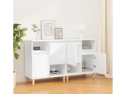 Aparadores 2 uds madera contrachapada blanco 60x35x70 cm ES58275