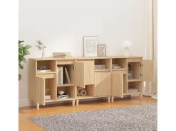 Aparadores 3 uds madera contrachapada roble Sonoma 60x35x70 cm