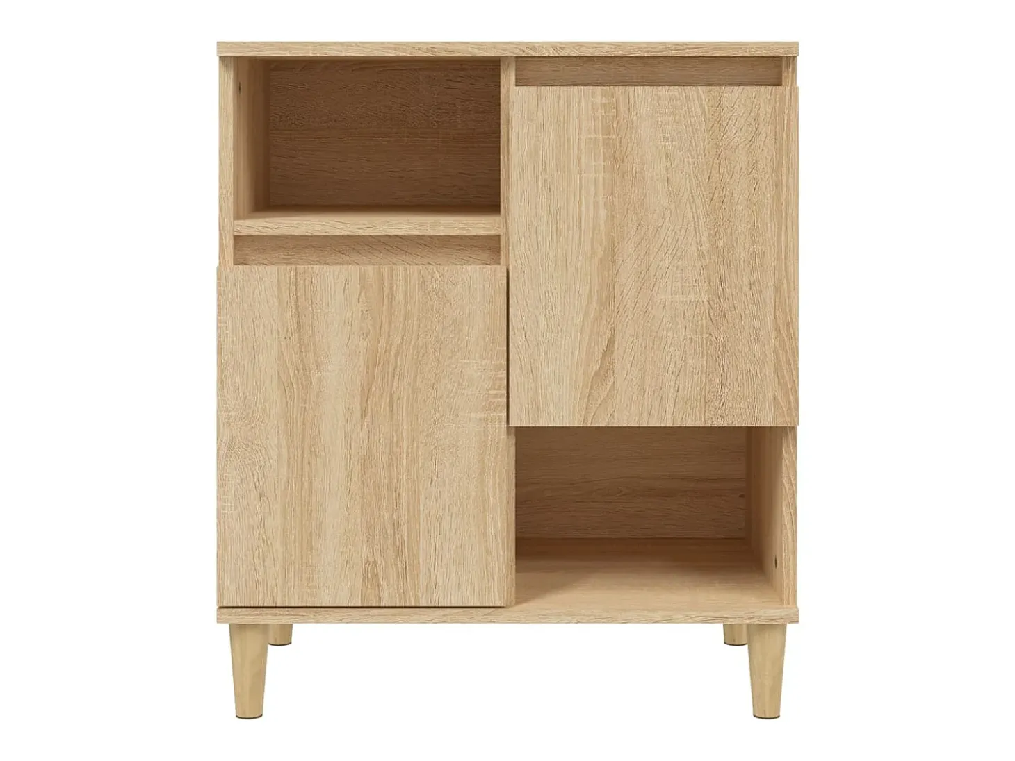 Aparadores 3 uds madera contrachapada roble Sonoma 60x35x70 cm