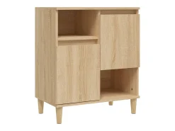 Aparadores 3 uds madera contrachapada roble Sonoma 60x35x70 cm