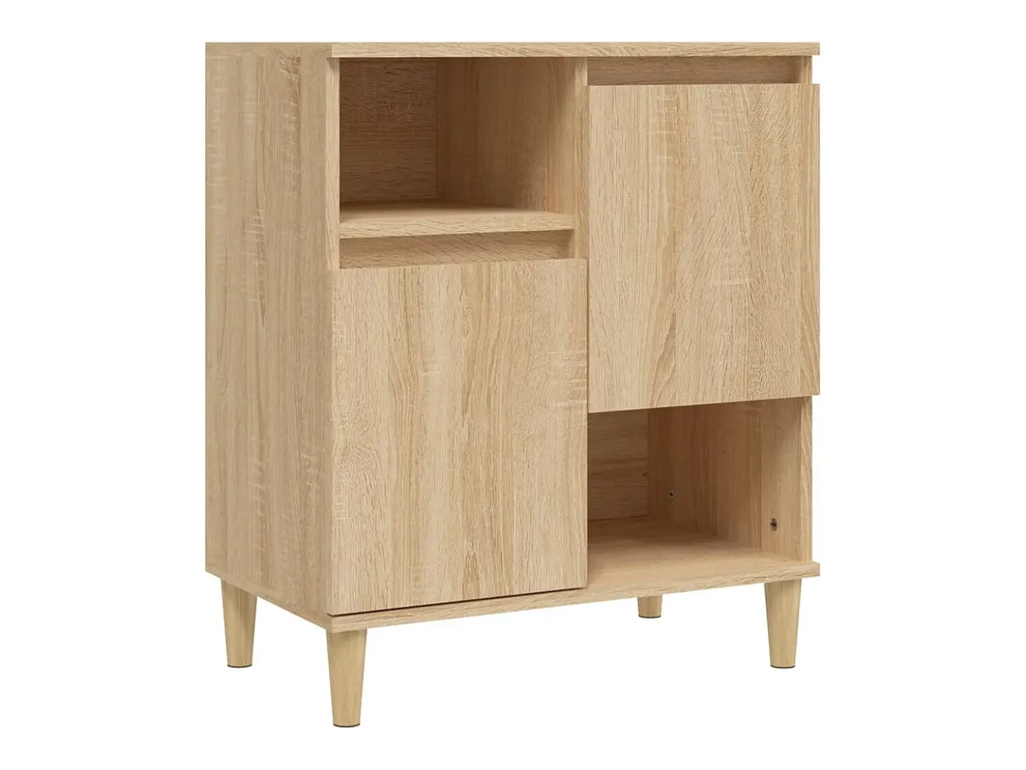 Aparadores 3 uds madera contrachapada roble Sonoma 60x35x70 cm