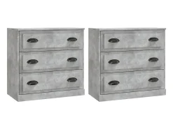 Aparadores 2 uds madera contrachapada gris hormigón ES61963