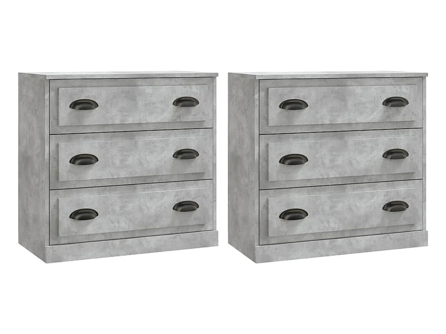 Aparadores 2 uds madera contrachapada gris hormigón ES61963
