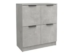 Aparadores 2 uds madera contrachapada gris hormigón 60x30x70 cm ES82167