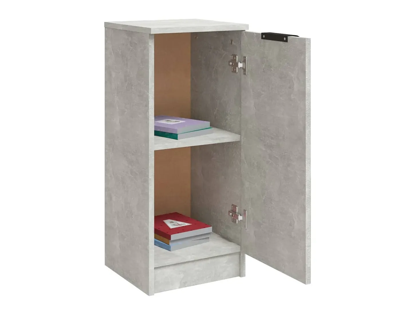 Aparadores 2 uds madera contrachapada gris hormigón 30x30x70 cm ES17075