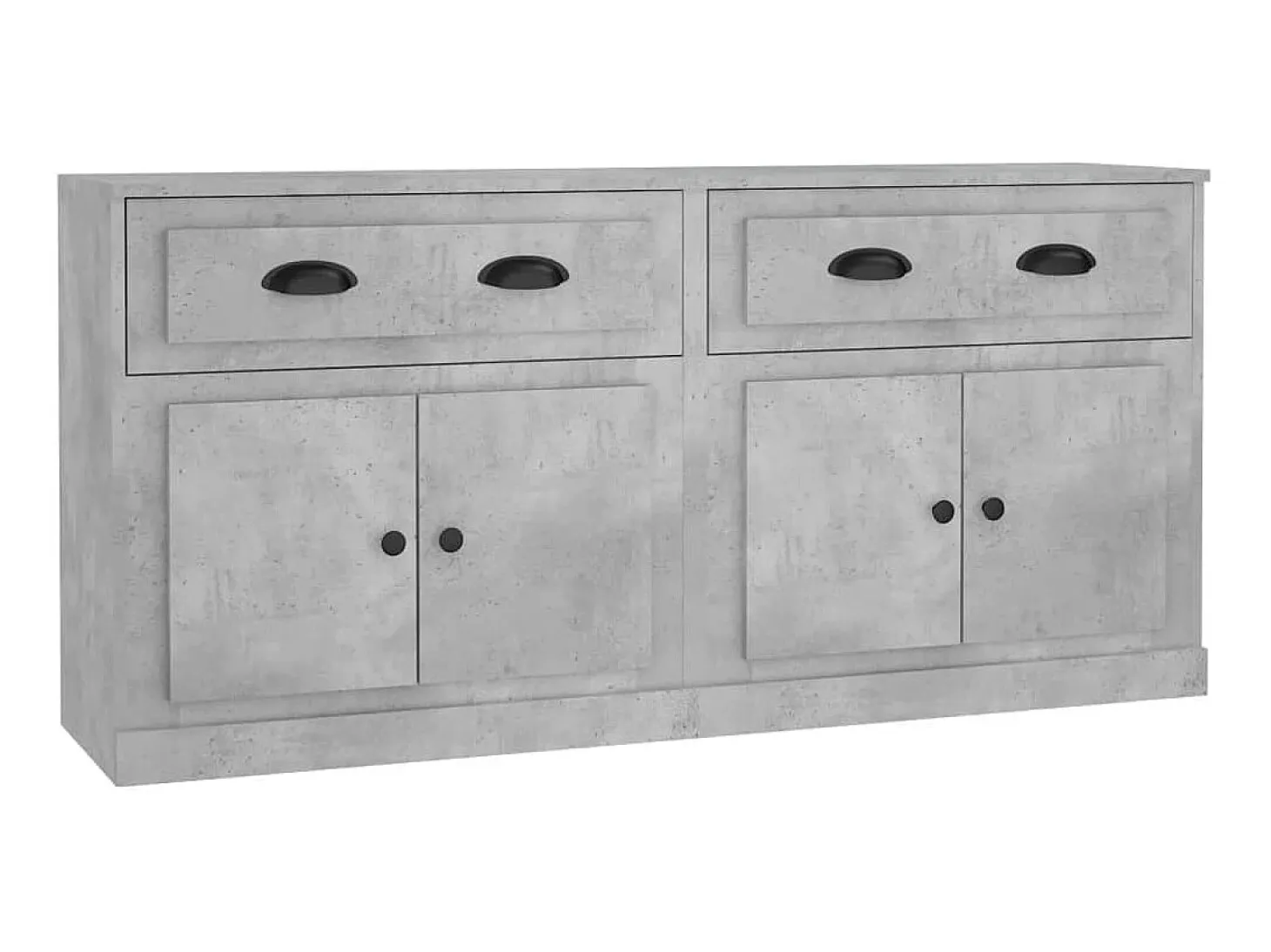 Aparadores 2 uds madera contrachapada gris hormigón ES17496
