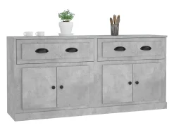 Aparadores 2 uds madera contrachapada gris hormigón ES17496