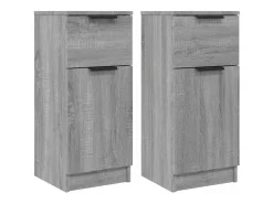 Aparadores 2 uds madera contrachapada gris Sonoma 30x30x70 cm ES518832