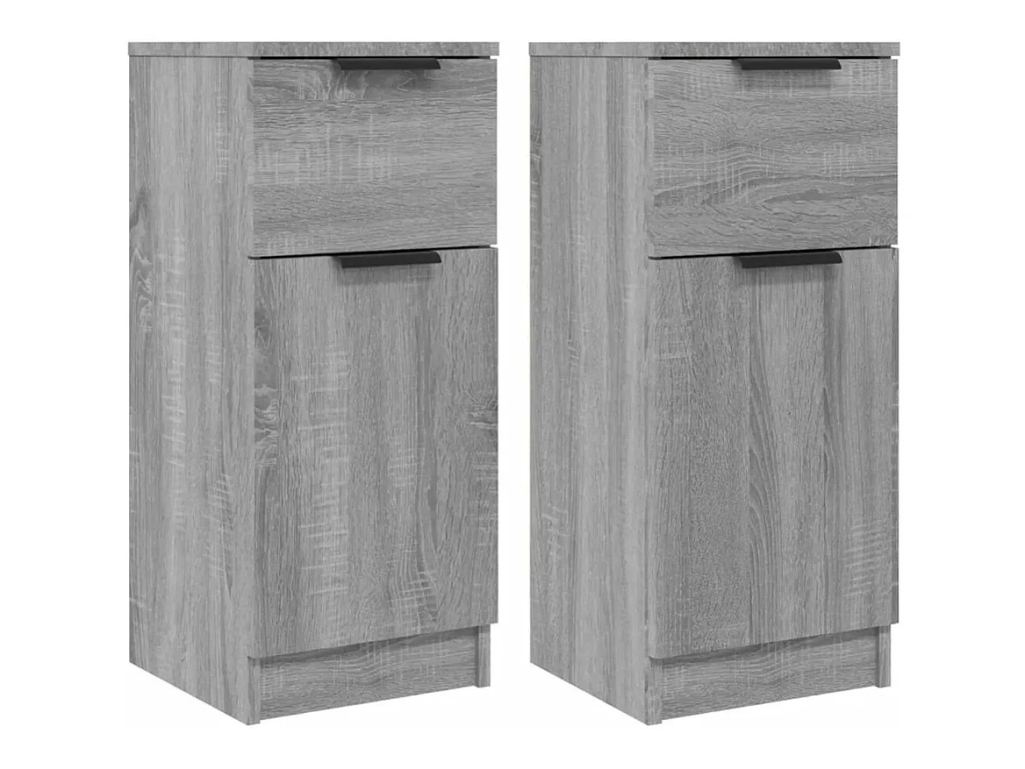 Aparadores 2 uds madera contrachapada gris Sonoma 30x30x70 cm ES518832