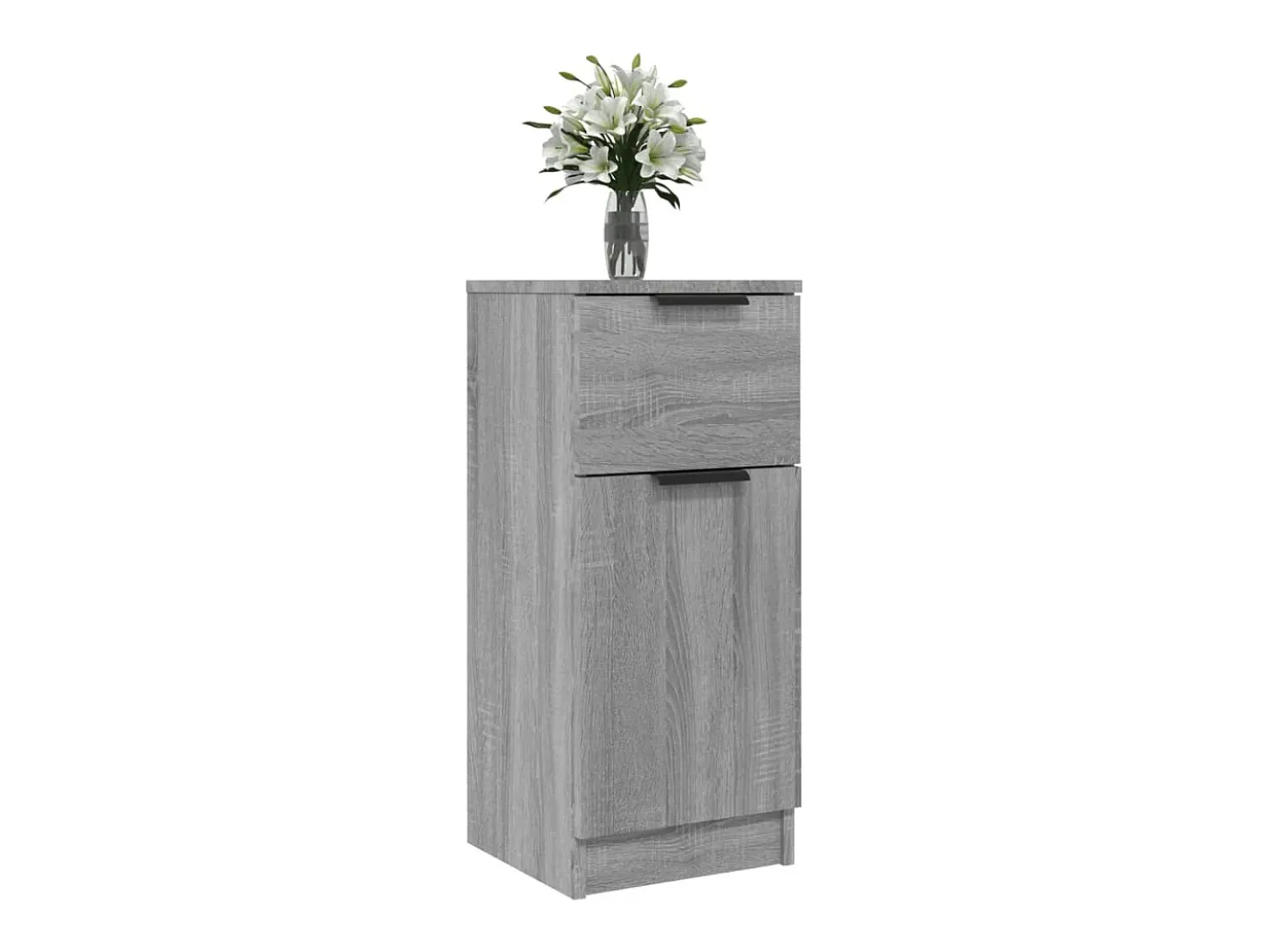 Aparadores 2 uds madera contrachapada gris Sonoma 30x30x70 cm ES518832