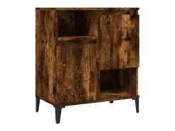 Aparadores 3 uds madera contrachapada roble ahumado 60x35x70 cm ES54264