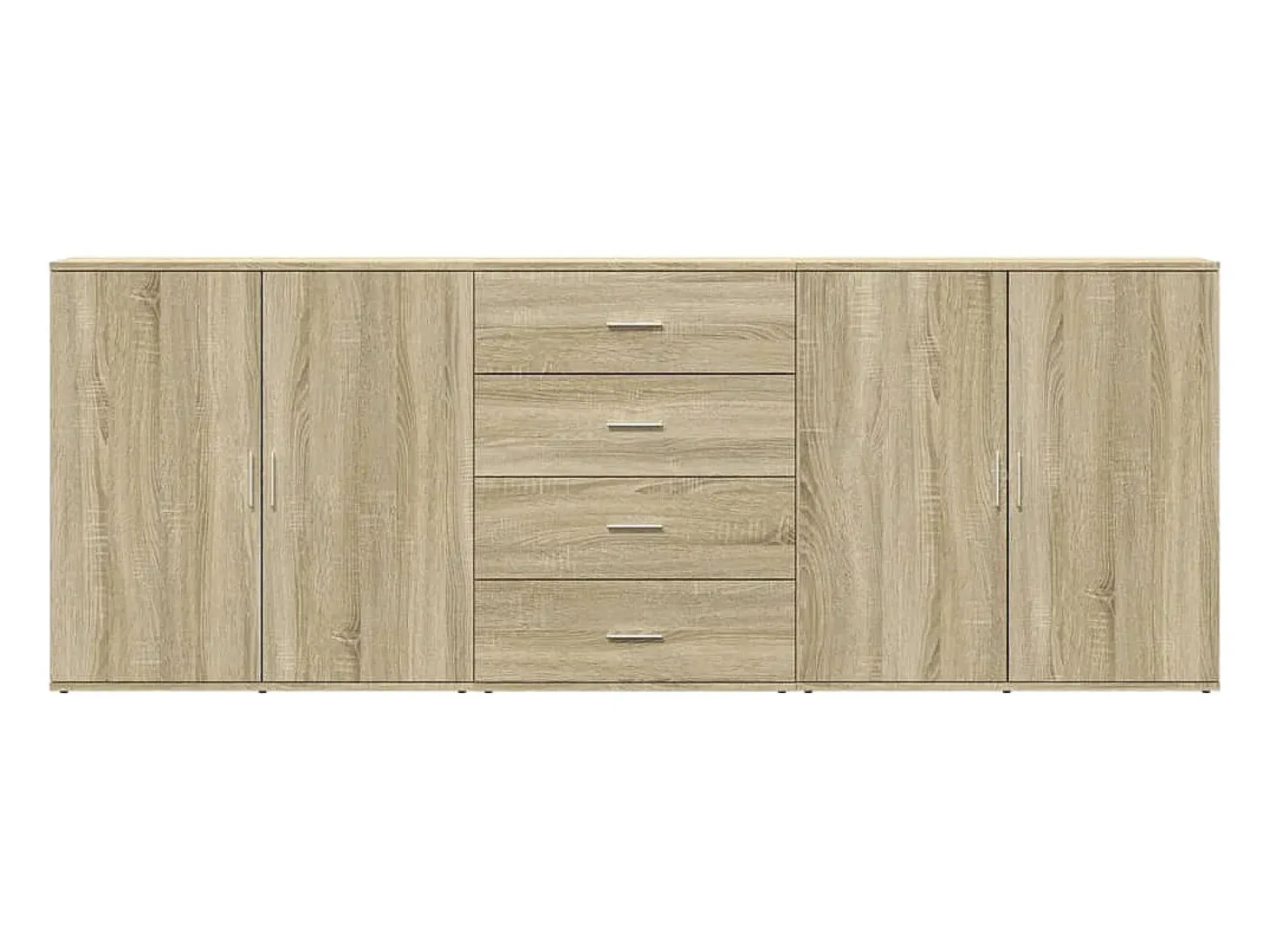 Aparadores 3 uds madera contrachapada color roble sonoma