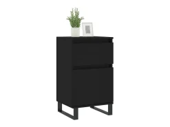 Aparadores 2 uds madera de ingeniería negro 40x35x70 cm ES17547