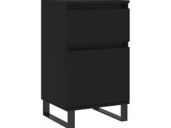 Aparadores 2 uds madera de ingeniería negro 40x35x70 cm ES17547