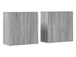 Aparadores 2 uds madera de ingeniería gris Sonoma 79x38x80 cm ES805512