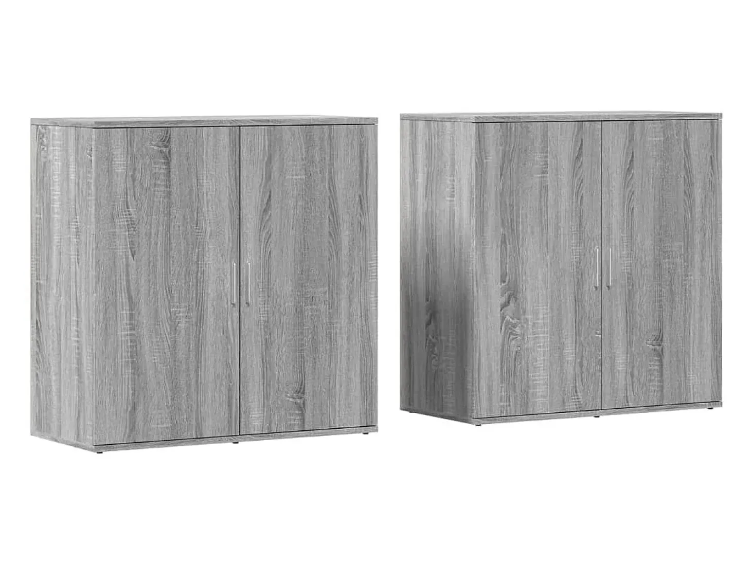 Aparadores 2 uds madera de ingeniería gris Sonoma 79x38x80 cm ES805512